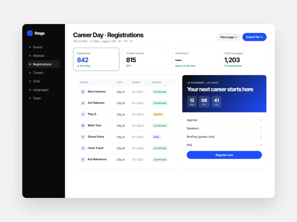 Event management platform